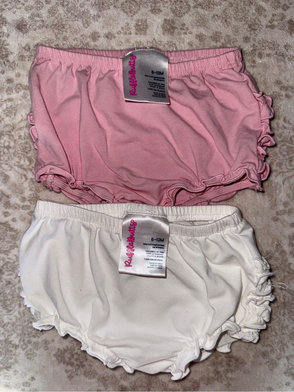 Ruffle Butts Pink and White Ruffle Bloomers